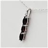 Image 3 : NEW STERLING SILVER 4.9MM X 3MM GENUINE GARNET PENDANT WITH STERLING CHAIN, 0.66CTS, W/A $545.00