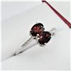 Image 1 : NEW STERLING SILVER 6MM X 4.25MM GENUINE GARNET RING, 0.82CTS, W/A $580.00, SIZE 7.25