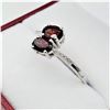 Image 3 : NEW STERLING SILVER 6MM X 4.25MM GENUINE GARNET RING, 0.82CTS, W/A $580.00, SIZE 7.25