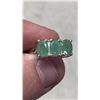 Image 4 : .925 SILVER STAMPED RING SIZE 6.5-7 WITH EMERALD