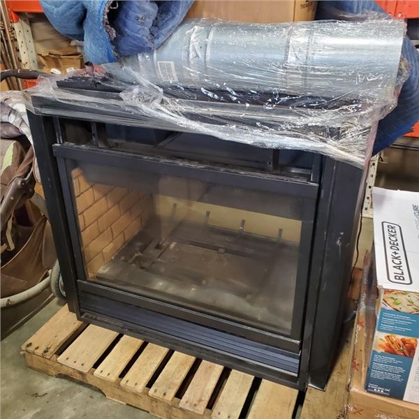 DOUBLE SIDED INDOOR OUTDOOR GAS FIREPLACE WITH ACCESSORIES