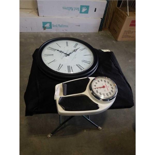 HEALTH O METER SCALE AND LONDON TIMPIECE COMPANY CLOCK