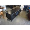 Image 2 : MODERN BLACK,  GLASS DOOR TV STAND