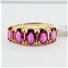 Image 2 : NEW 10KT. YELLOW GOLD 6MM X 4MM NATURAL RUBY RING, 3.3CTS, SIZE 7