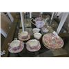 Image 1 : 14 PIECES ROYAL COTSWOLDS TEA SET - TEAPOT, CREAM AND SUGAR, 4 CUPS, 3 SAUCERS, 4 PLATES