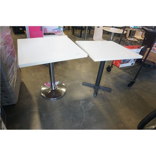 2 CHROME BASE  TABLES,30  HIGH 28  SQUARE