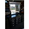 Image 1 : ASPEN HOME 12 DRAWER BLACK DRESSER WITH MIRROR