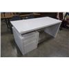 Image 2 : AS NEW MODERN WHITE PEDESTAL DESK WITH STORAGE DRAWERS, RETAIL $899