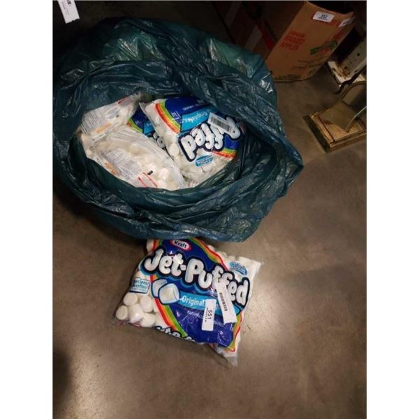 10 BAGS OF KRAFT JET PUFFED ORIGINAL 1KG SIZE MARSHMELLOWS BB03/22