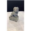 Image 2 : 4 STONE FIGURES - FOO DOG, EASTERN FIGURE, VASE AND HIPPO