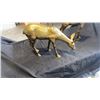 Image 2 : 2 SOLID BRASS DEER FIGURES 10.8lbs and 12.4lbs