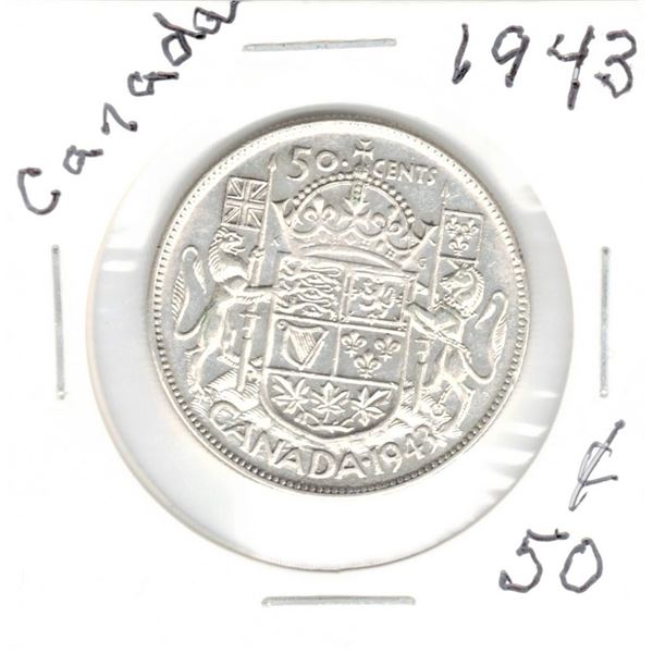 1943 Canadian Silver Fifty Cent