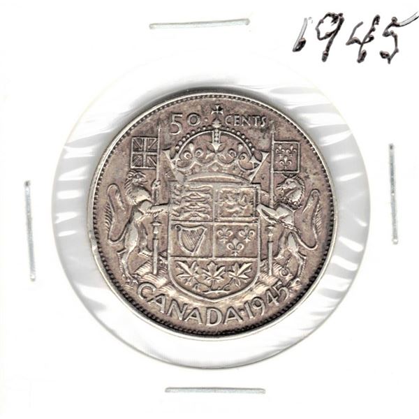 1945 Canadian Silver Fifty Cent