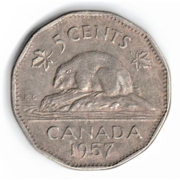 1957 Canadian Five Cent