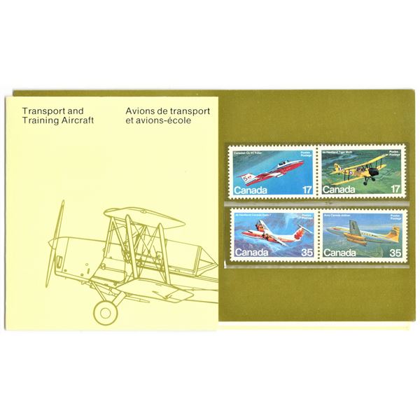 Canada Post - Transport and Training Aircraft - Pamphlet and Full Sheet