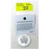 Image 1 : 1 Oz .9999 Silver Gemini Privy Maple Leaf Coin