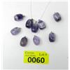 Image 1 : 8 Polished Amethyst Pendants with 20" Chain