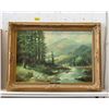 Image 1 : Robert Wood "Mountain Stream" Print on Board