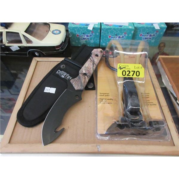 New Mossy Oak Gut Knife & Crosman Slingshot