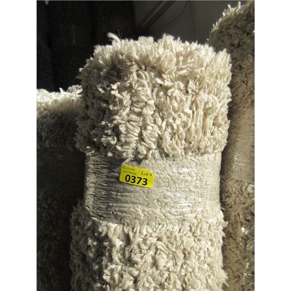 5' x 7' Beige Shag Area Carpet - Store Return