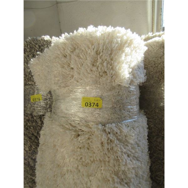 5' x 7' White  Shag Area Carpet - Store Return