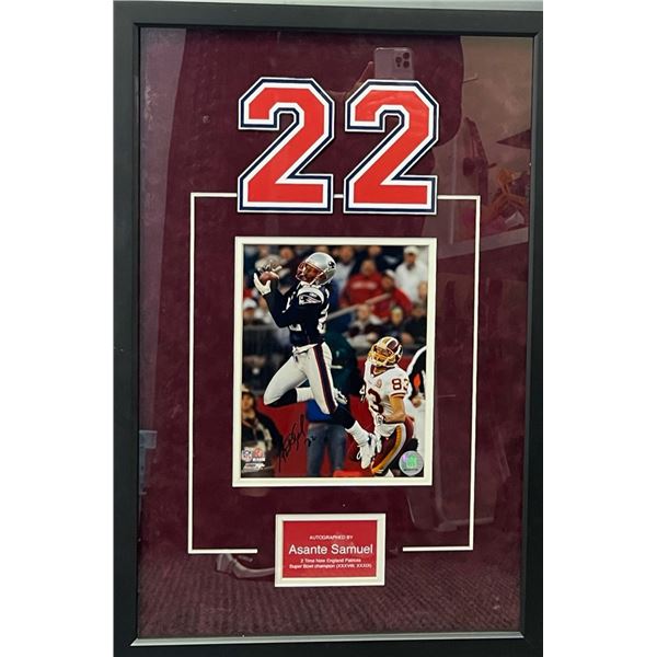 Asante Samuel Signed  , # 22 , New England Patriots Photo Collage
