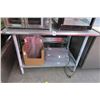 Image 1 : S/S 4' Bullnose Table w/Undershelf