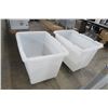 Image 1 : 2-Large Poly Bin Carts - 2 X $