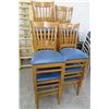 Image 1 : 21-Blue Padded Slatback Chairs - 21 X $