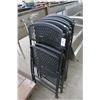 Image 1 : 6-Black Folding Chairs - 6 X $