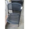 Image 3 : 6-Black Folding Chairs - 6 X $