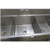 Image 2 : S/S 8' 3-Comp Sink w/Drainboard/Lever & Wand