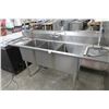 Image 1 : Ironguard 7' S/S 3 Comp Sink w/Drainboards