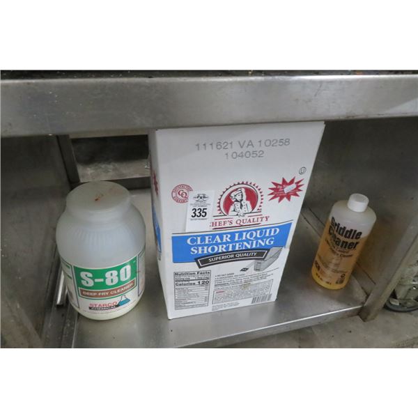 Chef's Quality Clear Liquid Shortening, Cleaners