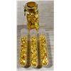 Image 1 : x4 VIALS FILLED WITH GOLD LEAF FLAKES