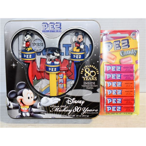 PEZ DISNEY MICKEY MOUSE COLLECTORS TIN NOT SEALED