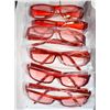 Image 1 : LOT OF 6 MODERN RED ITALIAN DESIGNED SUNGLASSES