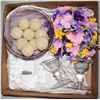 Image 1 : BOX WITH CRYSTAL BOWL WITH BALL DECORS