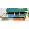 Image 1 : 1950 TIN DOLL HOUSE 2 STORIES. FRONT DOOR MISSING