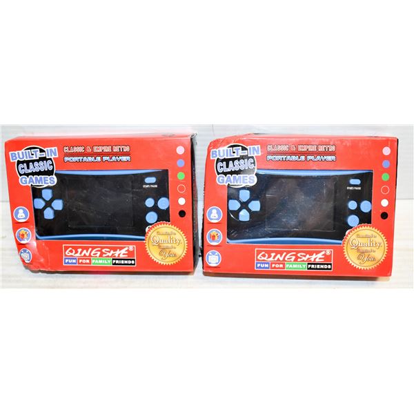 PAIR OF BUILT IN CLASSIC GAME HANDHELDS