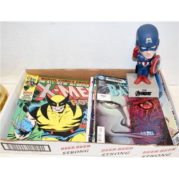 XMEN POP UP BOOK, COMICS AND BOBBLE HEAD