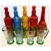 Image 1 : COKE GLASSES & COLORED WINDOW BOTTLES