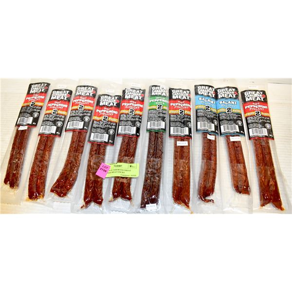 10 X 2PKS OF ASSORTED GREAT CANADIAN MEAT STICKS