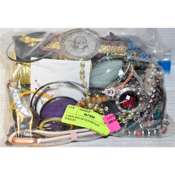 LARGE BAG OF OLD ESTATE JEWELRY