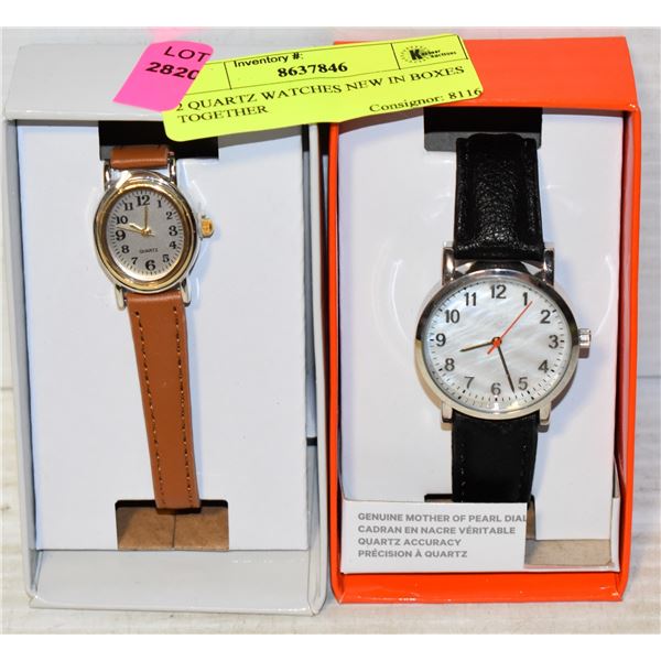 2 QUARTZ WATCHES NEW IN BOXES TOGETHER