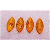 Image 1 : 12)  LOT OF 4 LAB CREATED BALTIC AMBER GEMSTONES