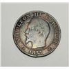 Image 1 : 5)  FRENCH 1857 B NAPOLEON III 5 CENTIME COIN,
