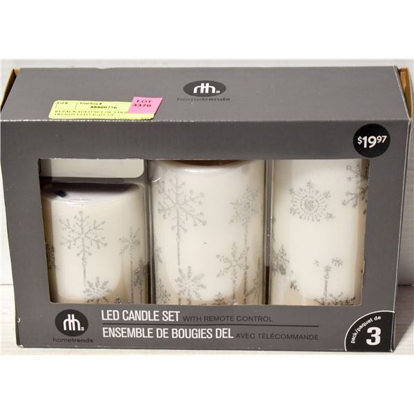 REPACKAGED SET OF 3 HOME TRENDS LED LIGHT UP