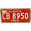 Image 1 : 1960 VINTAGE ALBERTA LICENSE PLATE