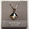 Image 1 : STERLING SILVER 16" NECKLACE WITH DIAMOND SHAPE